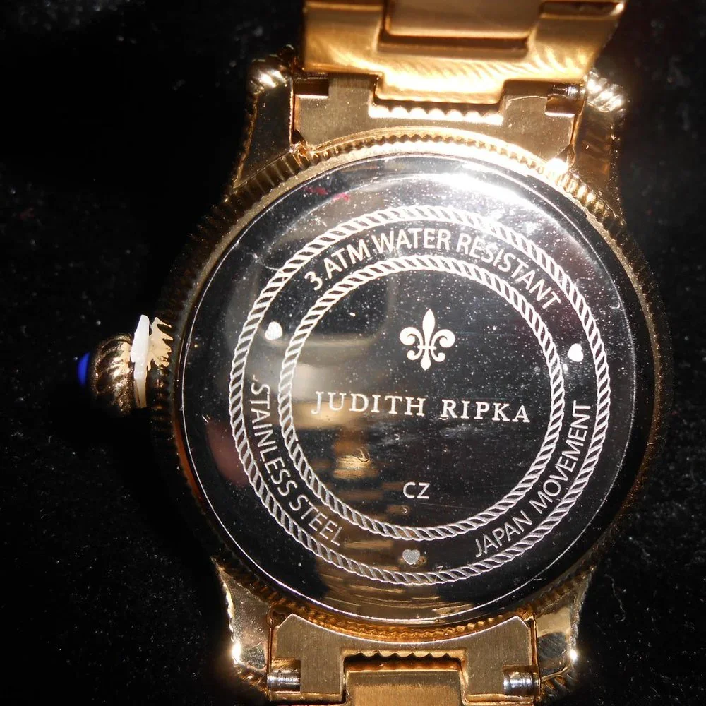 Judith Ripka Navy Gold Watch - Picture 6 of 7